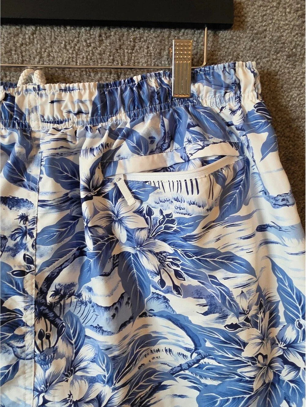 Sand N Sun Shorts Men Sz. Lg Blue Swimwear Summer Trunks Tropical Vacation